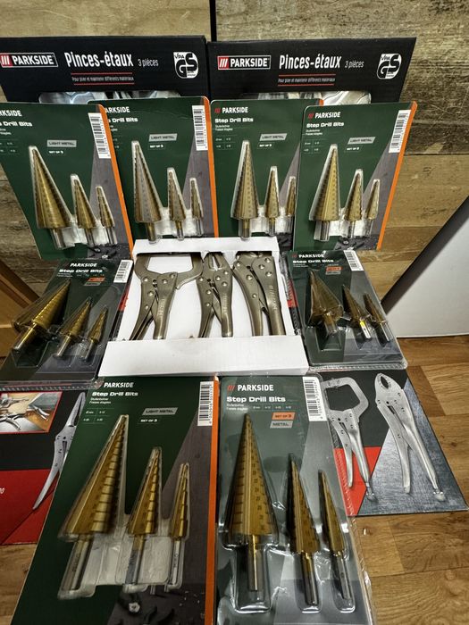 Набор ступенчатых сверл по металлу 3 шт 4-12 4-20 4-32 мм, Parkside