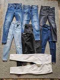 Zestaw paka spodni damskich jeansy 8szt S dżinsy