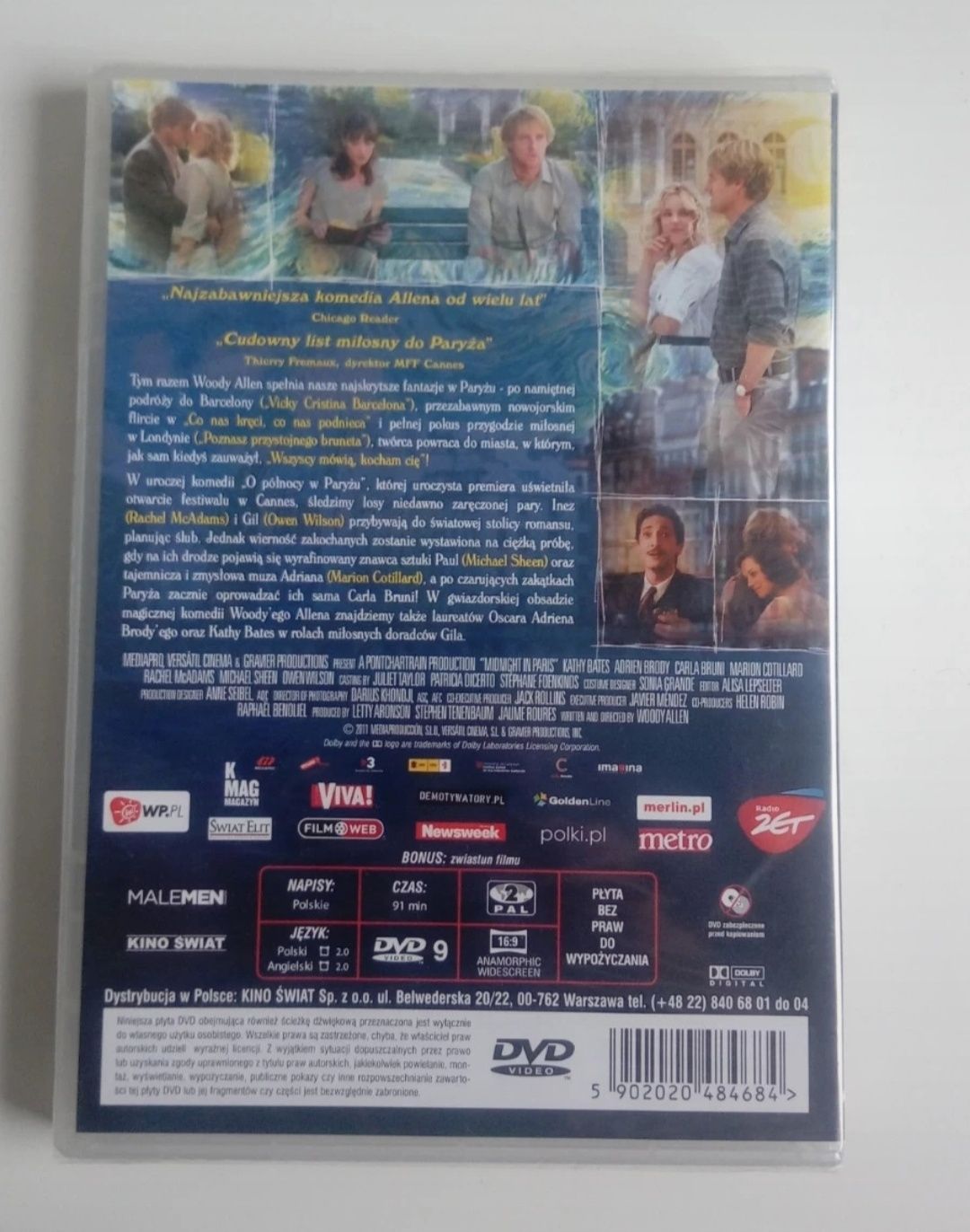 Płyta DVD "O północy w Paryżu"
