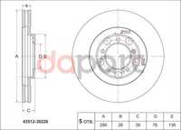 Передние тормозные диски Toyota Crown 43512 30220