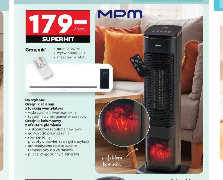 Grzejnik kolumnowy elektryczny 2000W