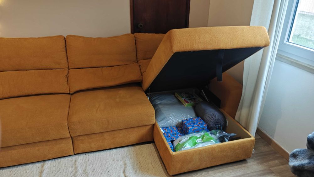 Sofá chaise-longue KEEN Gato Preto NOVO