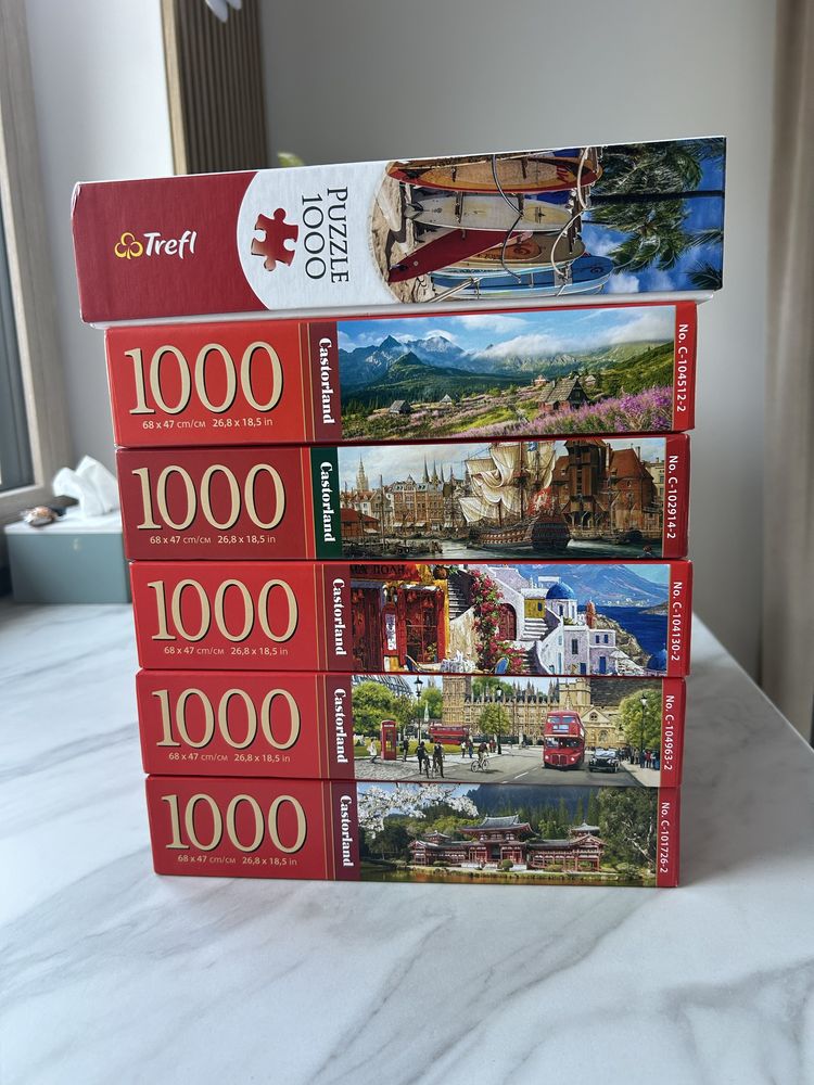 Puzzle 1000 elementów 6 paczek