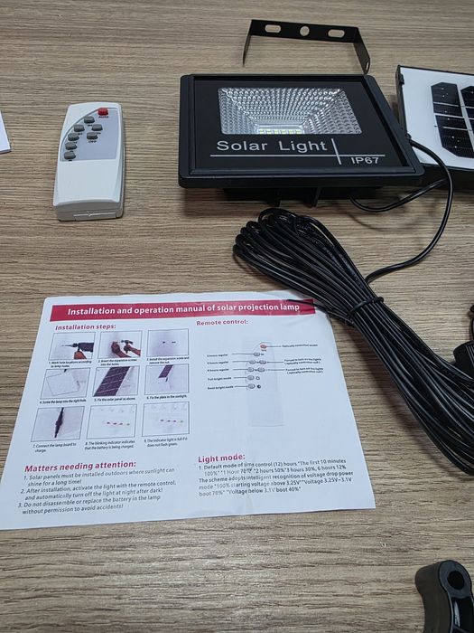 Lampa solarna + solar +pilot