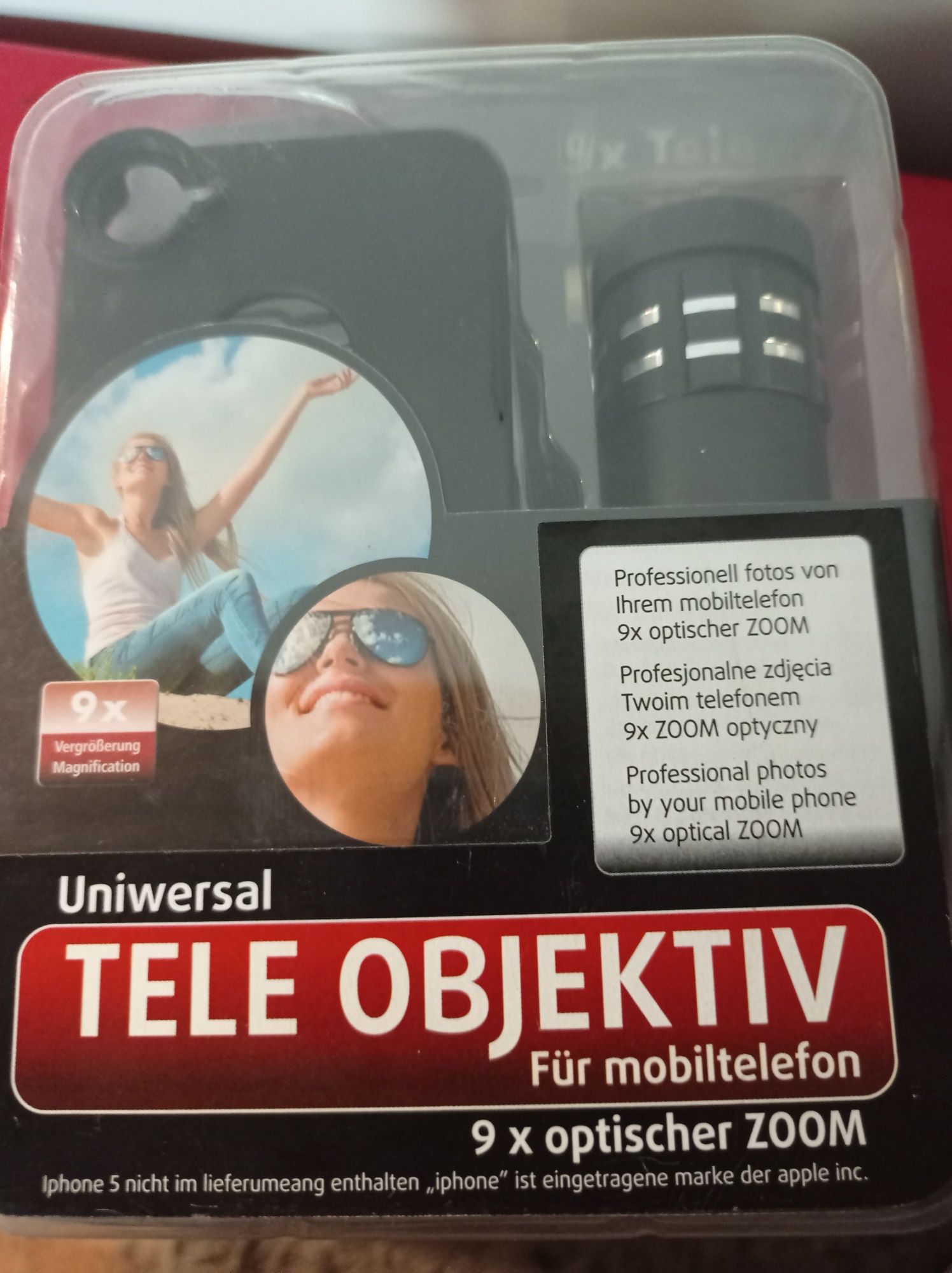 Tele obiektyw z 9x zoomem optycznym i statywem