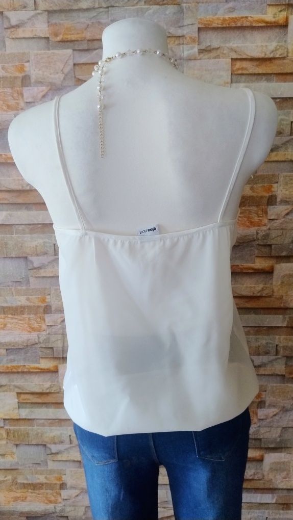 Luźna oversize koszulka na ramiączkach top rozmiar S