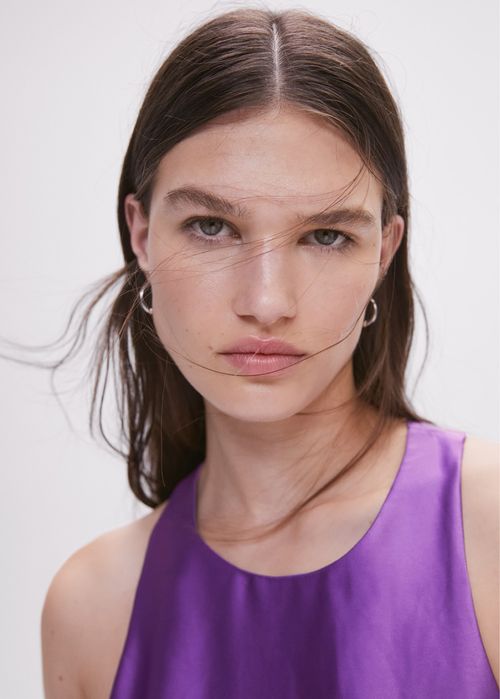 Mango selection s 36 атласна сукня з перехресною спинкою міді