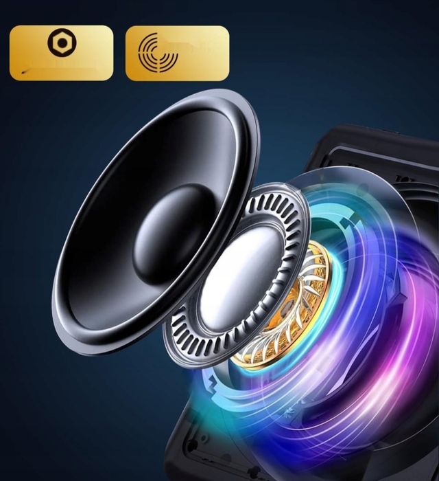 Karaoke ALPOWL K06 z 2 mikrofonami przenośne LED TF USB AUX TWS