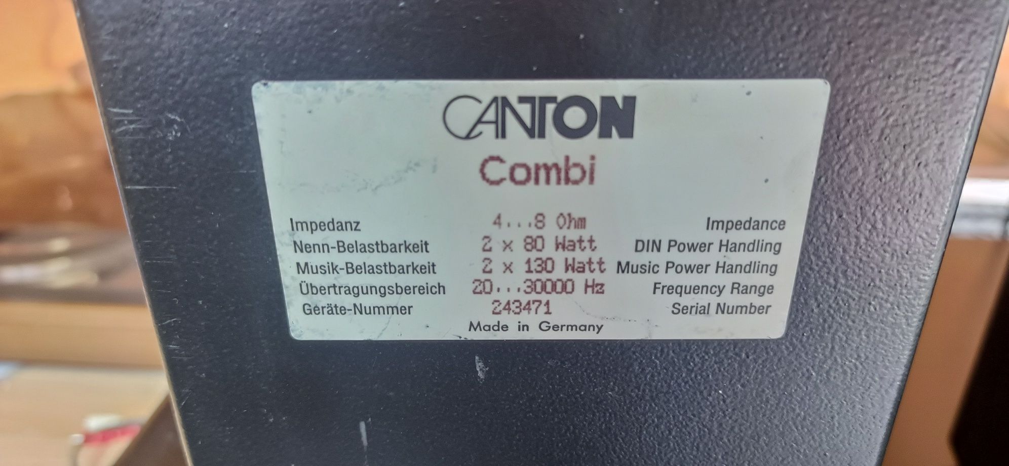 Kolumny Canton Combi, subwoofer plus satelity