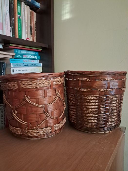 Ratanowe osłonki doniczki rattanowe duże