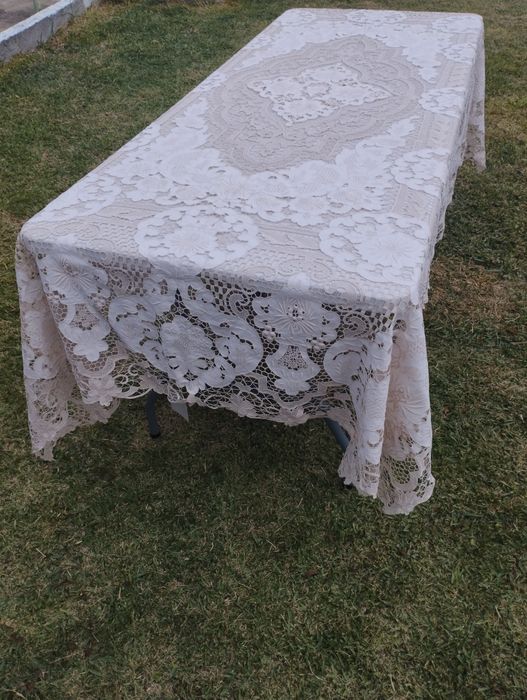 Toalha de bilros muito antiga (Nova)