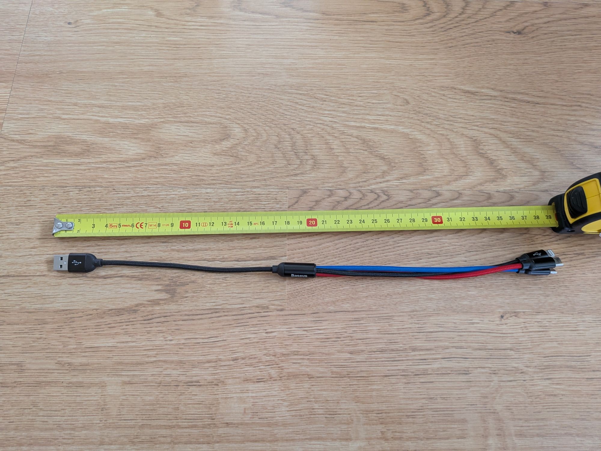 Baseus kabel 3 w 1 USB - Lightning/Micro usb/USB-C przejściówki do ład