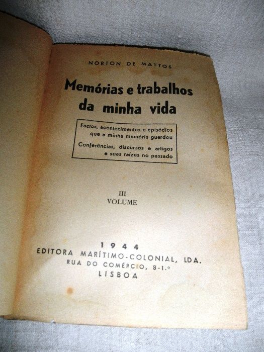 Memórias e Trabalhos da Minha Vida