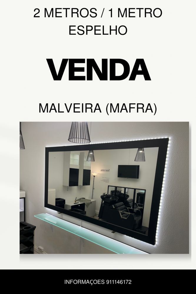 Espelho com luz led
