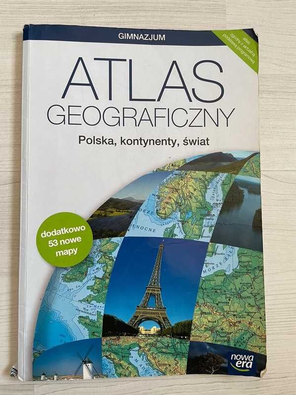 Atlas Geograficzny Polska kontynentalny świat Nowa Era