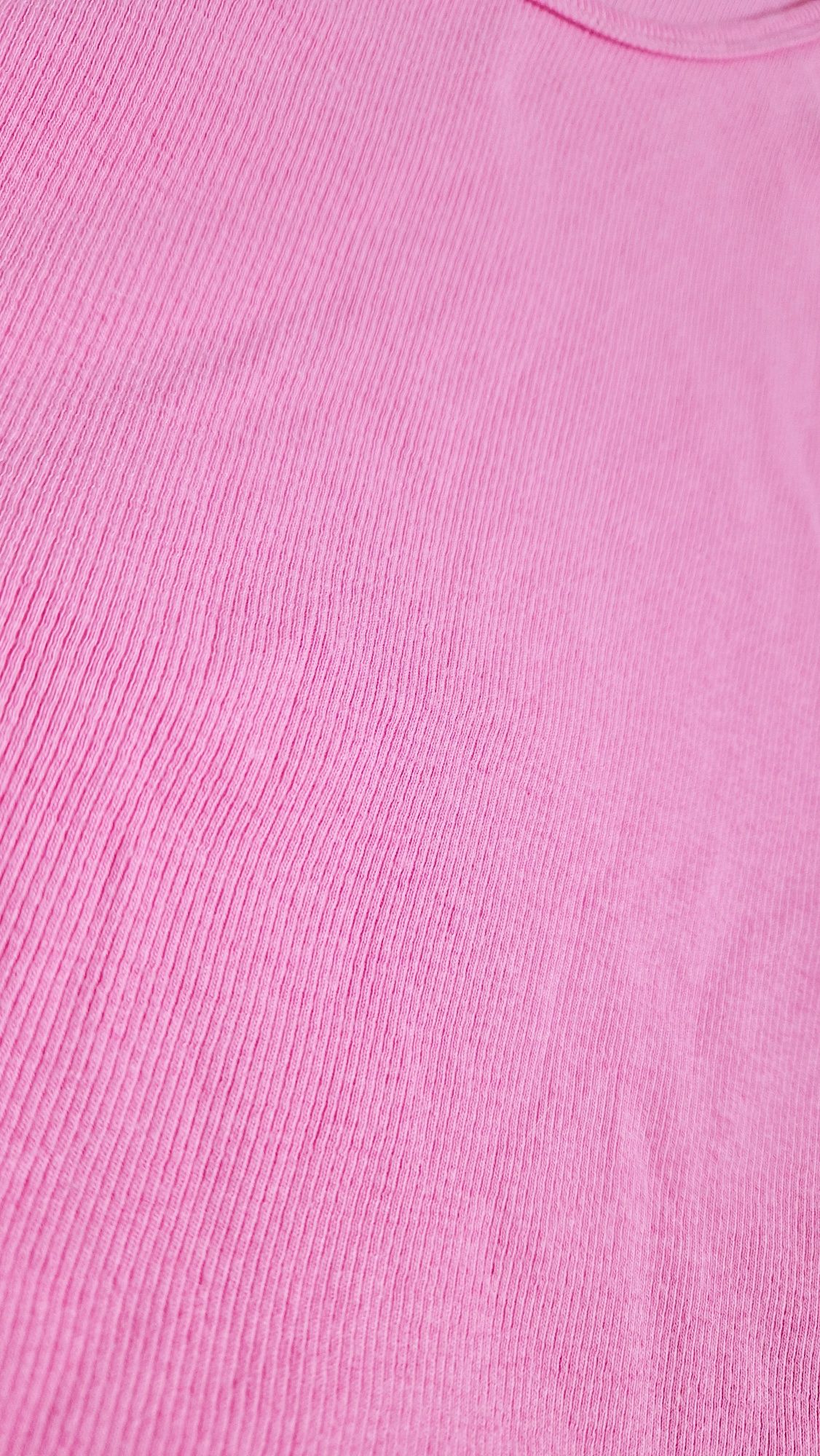 Rózowa bluzka na ramiaczkach podkoszulek prązek plus size letnia