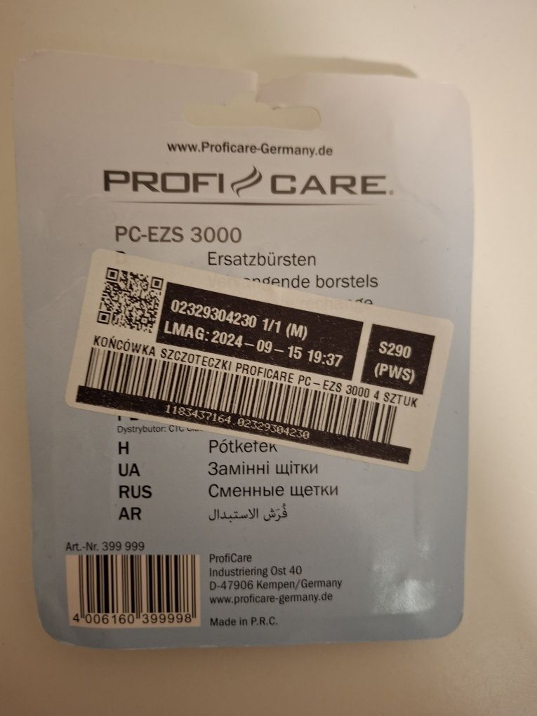 Końcówki szczoteczki ProfiCare