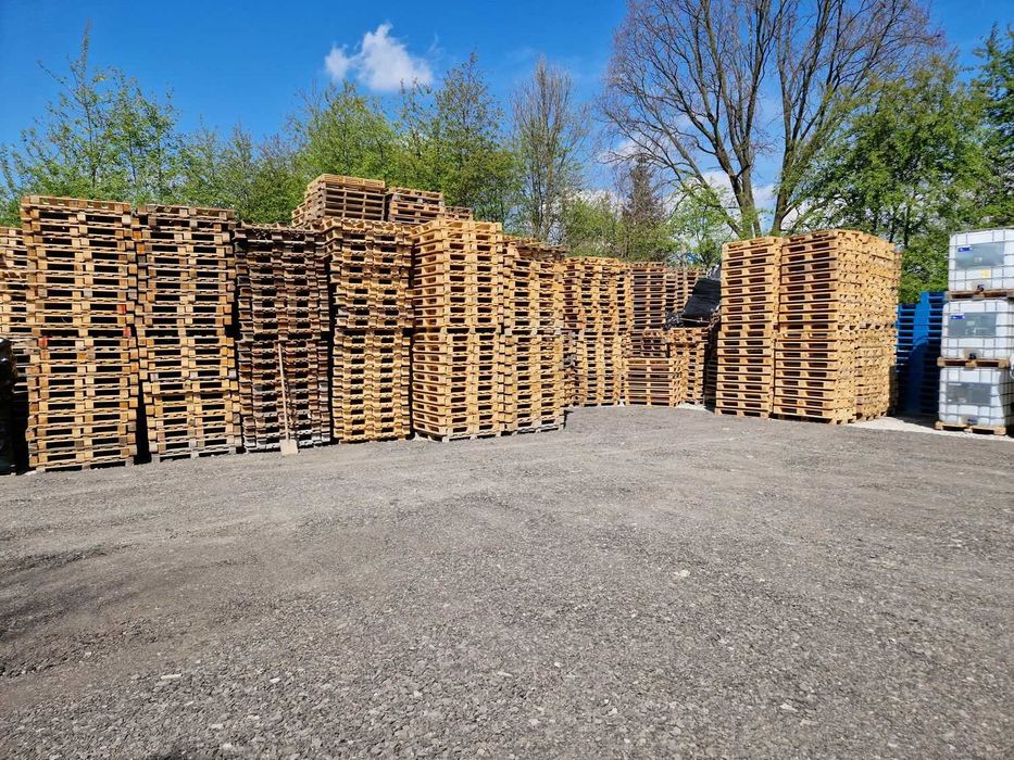 Palety drewniane 114x114 cm lub 120x120 cm, przemysłowa, pellet