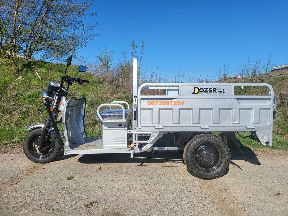 Електроцикл вантажний Dozer Model-3 трицикл 1500W Доставка-0грн Кредит