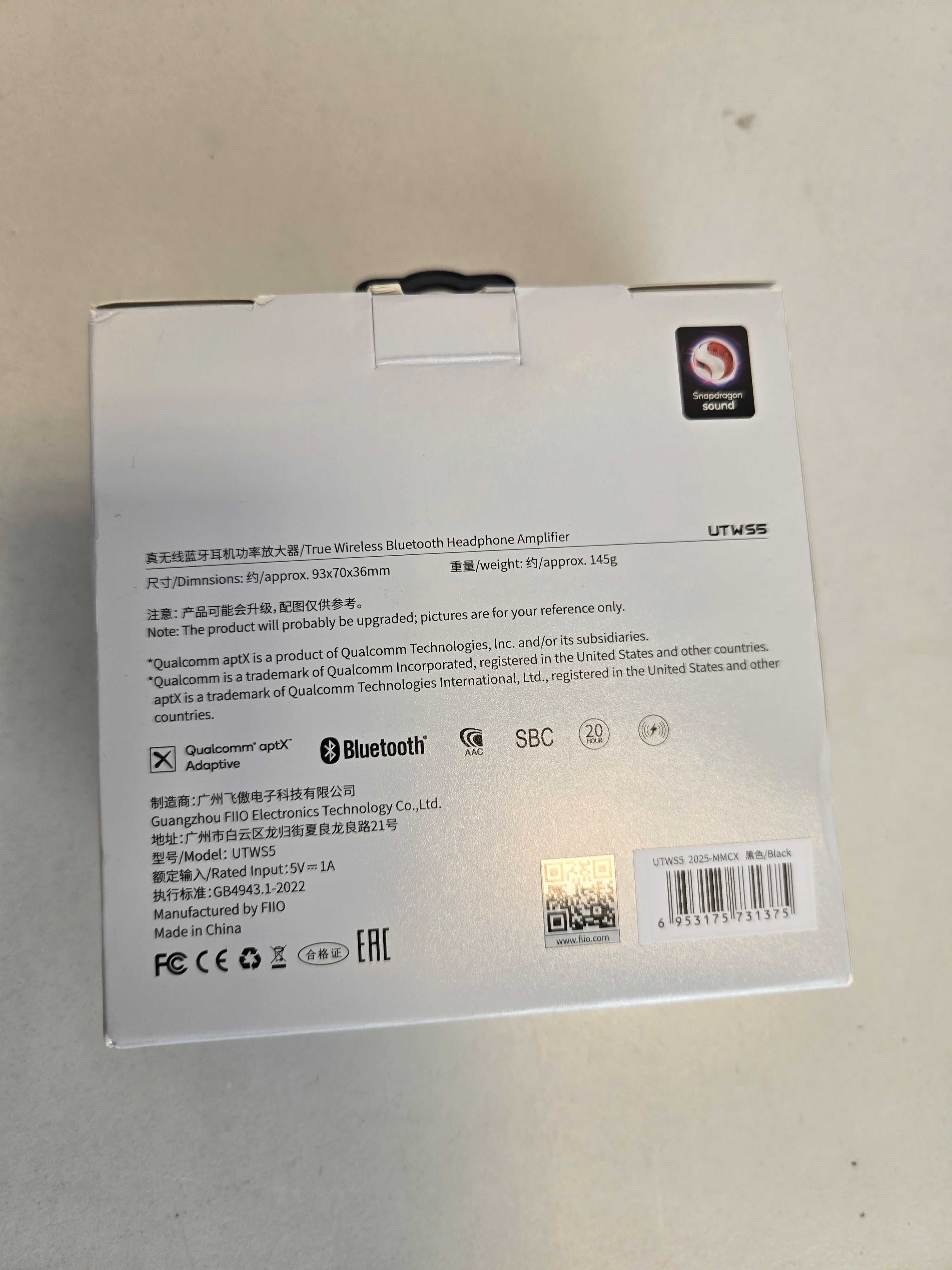 Wzmacniacz bluetooth Fiio UTWS5 2025 MMCX