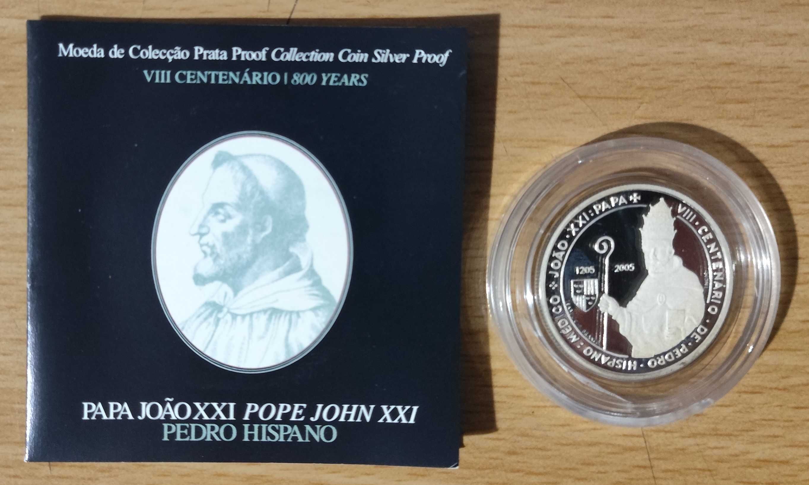 Moeda Prata Proof 5 € Pedro Hispano – Papa João XXI