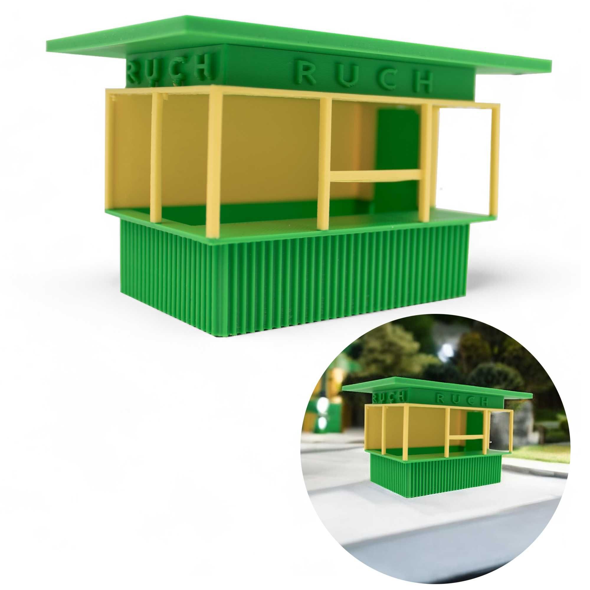 Kiosk ruchu z lat 80-90 3d SKALA 1:43 Modelarstwo Diorama
