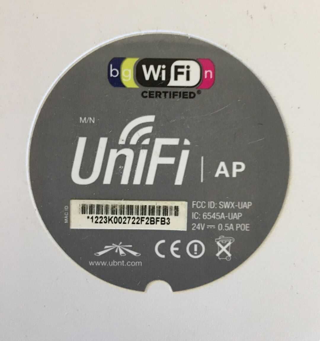 5 точок доступу WI-FI Ubiquiti UniFi UAP-AP з PoE та UniFi Cloud Key