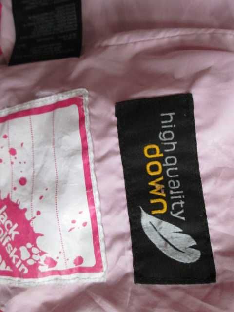 Jack Wolfskin kurtka puchowa  różowa 116 cm