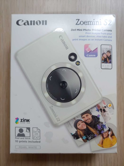 CANON Zoemini S2 Biały Aparat natychmiastowy z funkcją drukowania