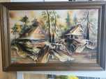 Obraz 3D 120x80 chaty