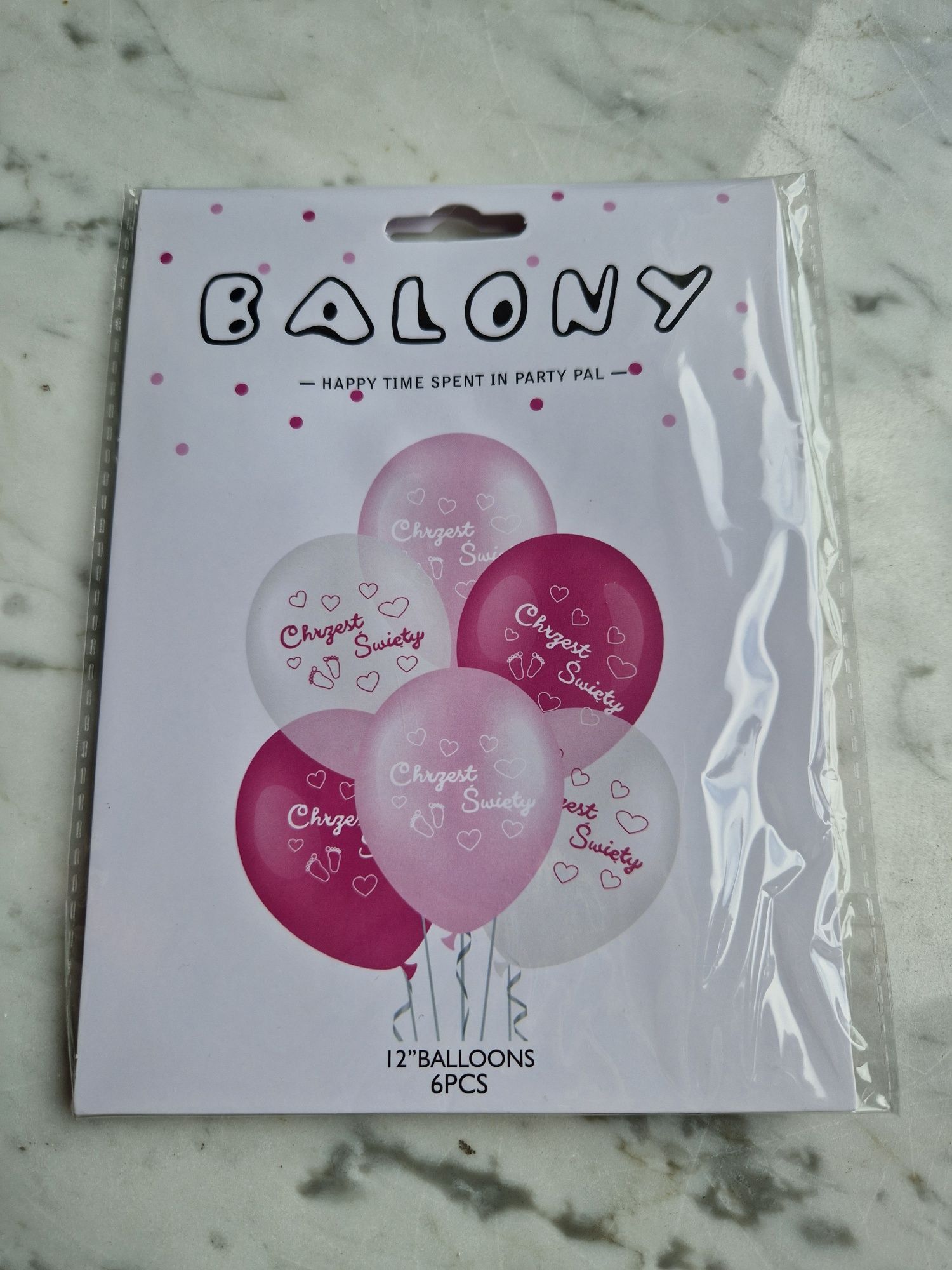 Balony na Chrzest dla dziewczynki