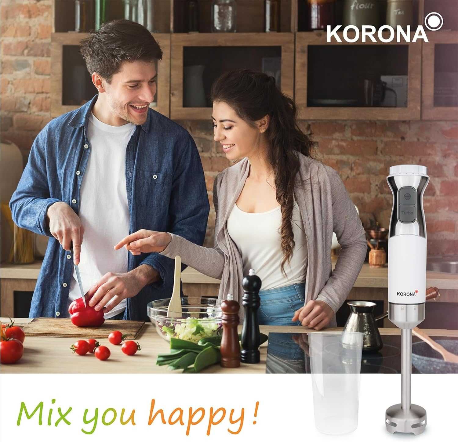 Korona 23530 Blender ręczny, płynna regulacja prędkości, funkcja turbo