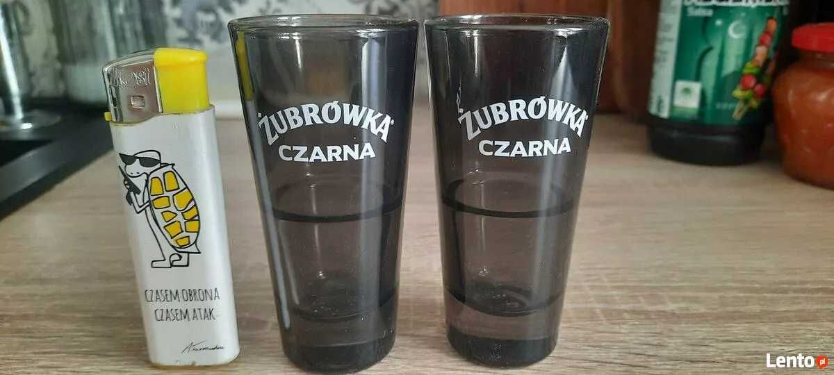 6 sztuk NOWE kieliszki żubrówka czarna - real foto