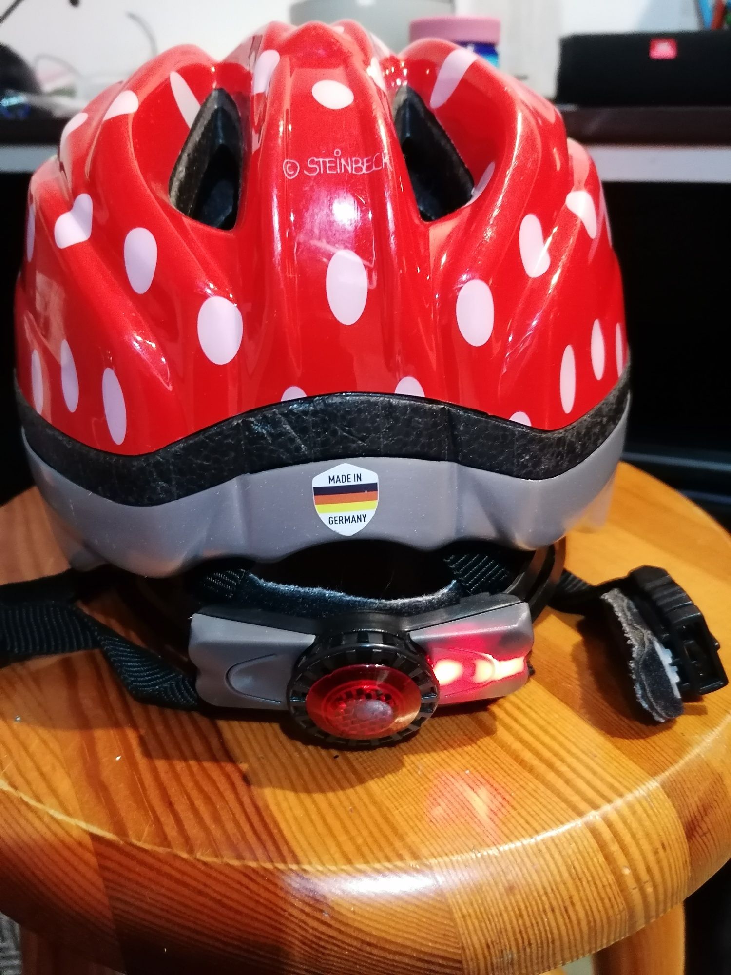 Kask rowerowy KED Steinbach dla dziec XS Światło Led