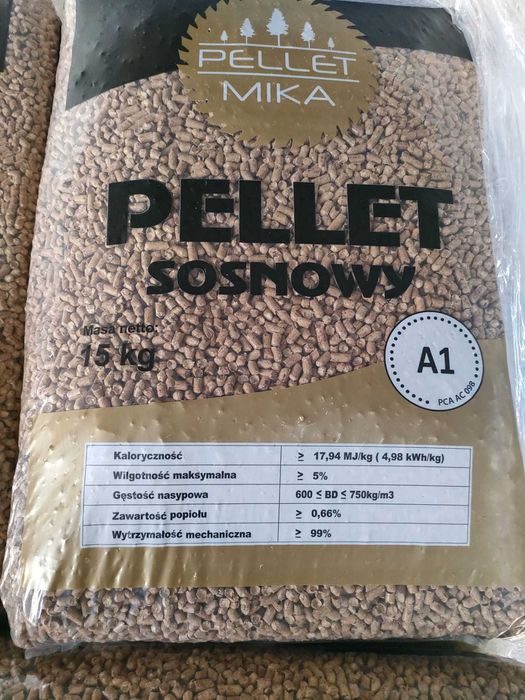 Pellet sosnowy A1 - Mika 975kg/paleta + transport
