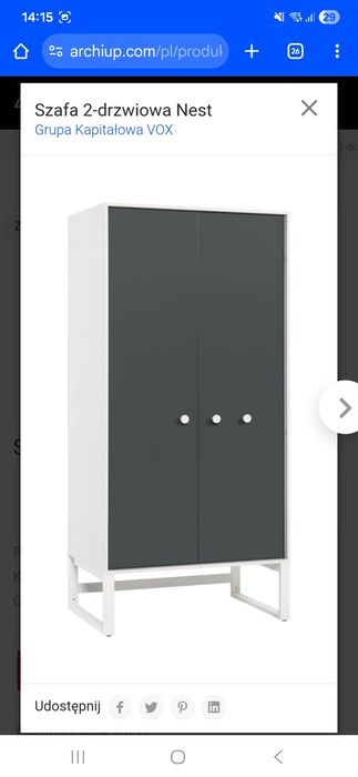 Szafa VOX serii Nest