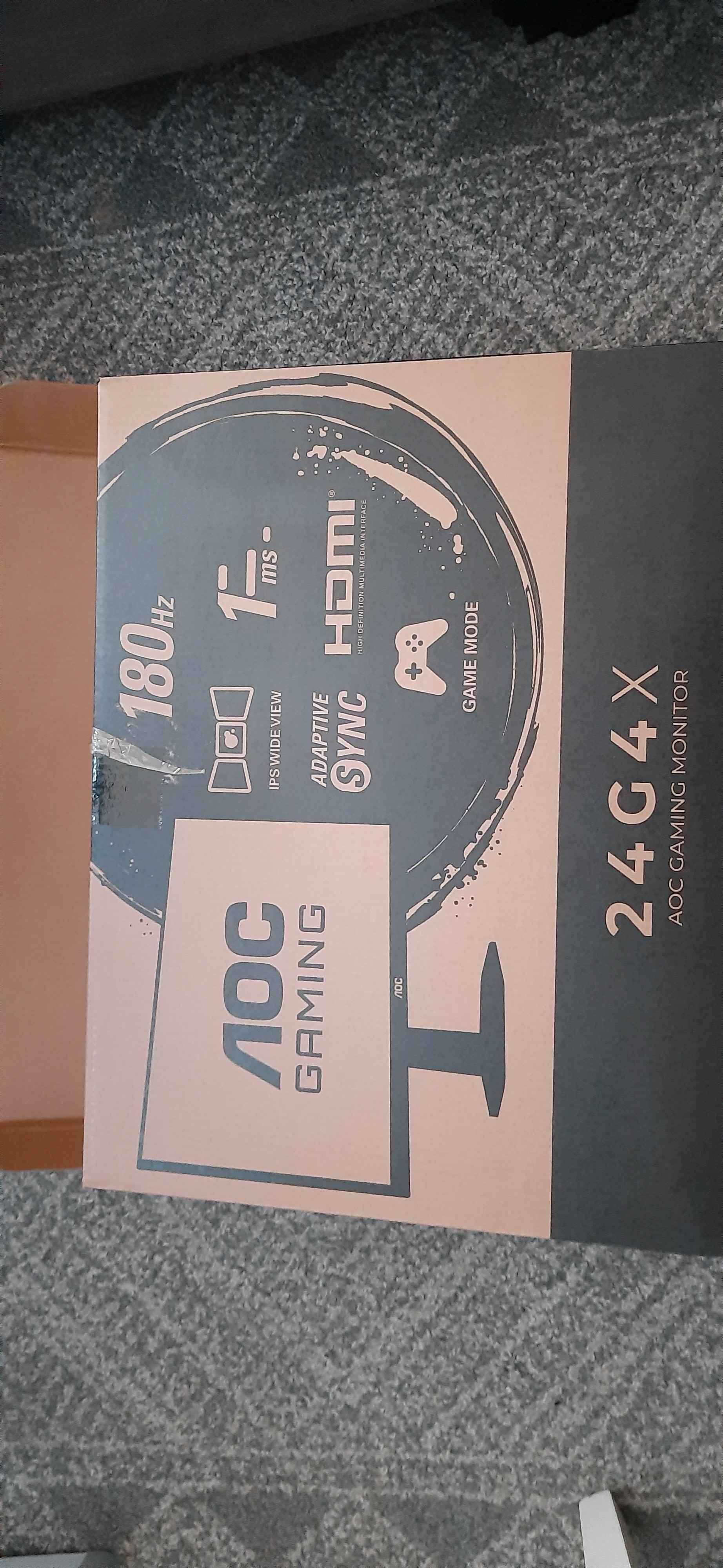 Monitor AOC G4 24G4X 23.8" 1920x1080px IPS 180Hz 0.5 ms [MPRT]. opis!