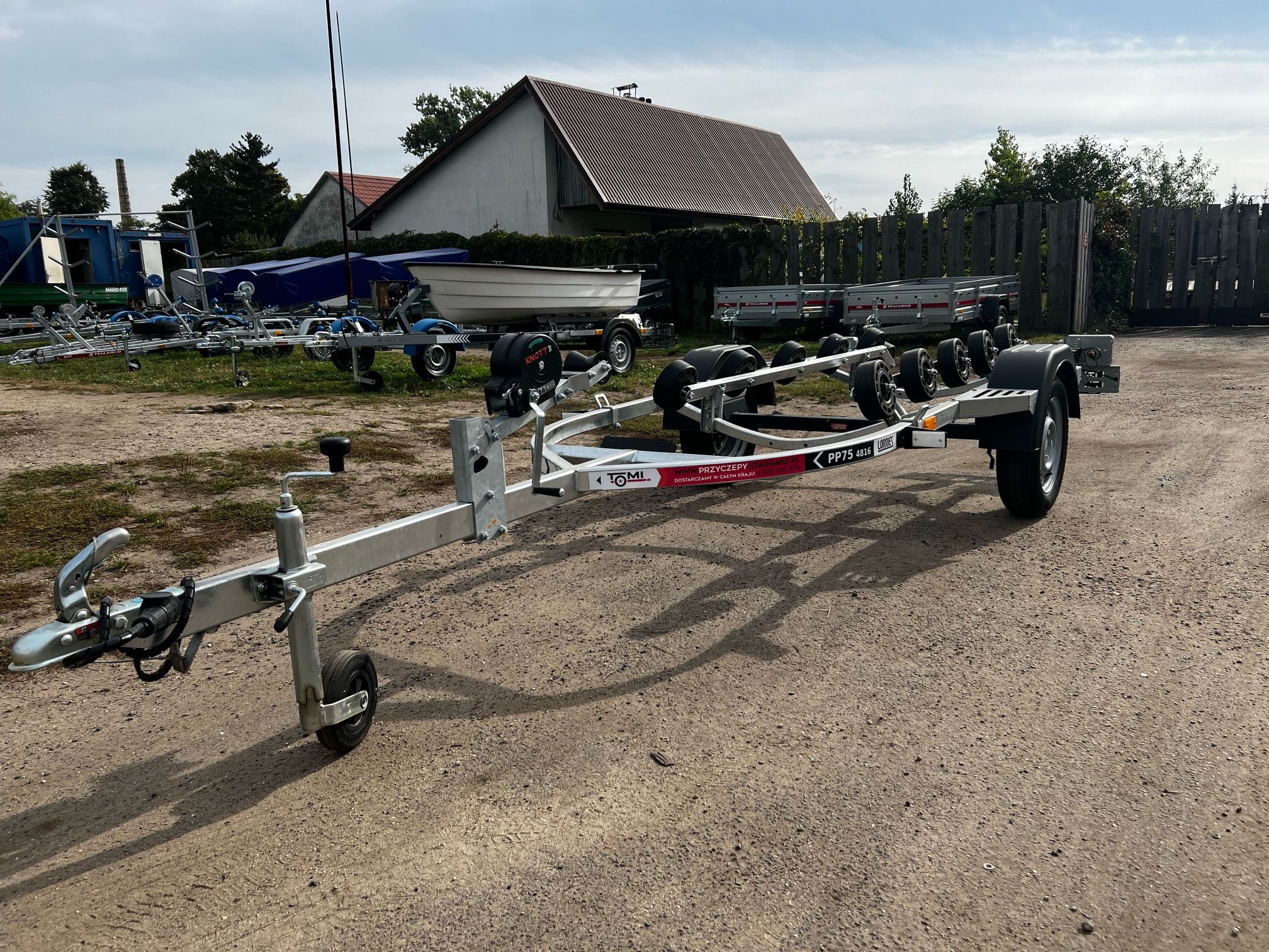 Przyczepa podłodziowa skuter wodny LORRIES PP75-4816 płozorolki raty
