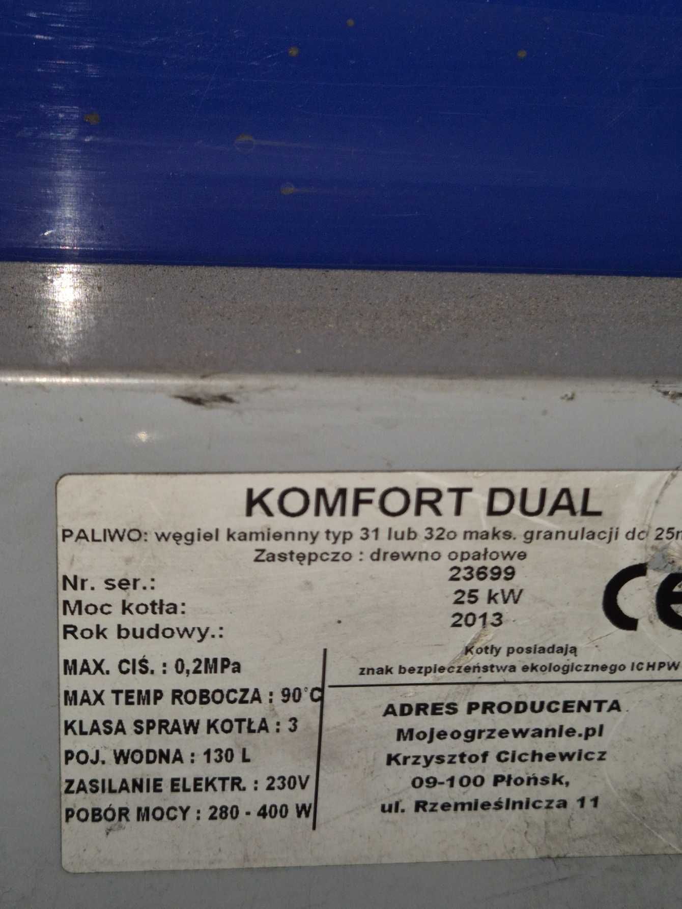 części piec drewno węgiel ekogroszek automat 25kW  Cichewicz Komfort