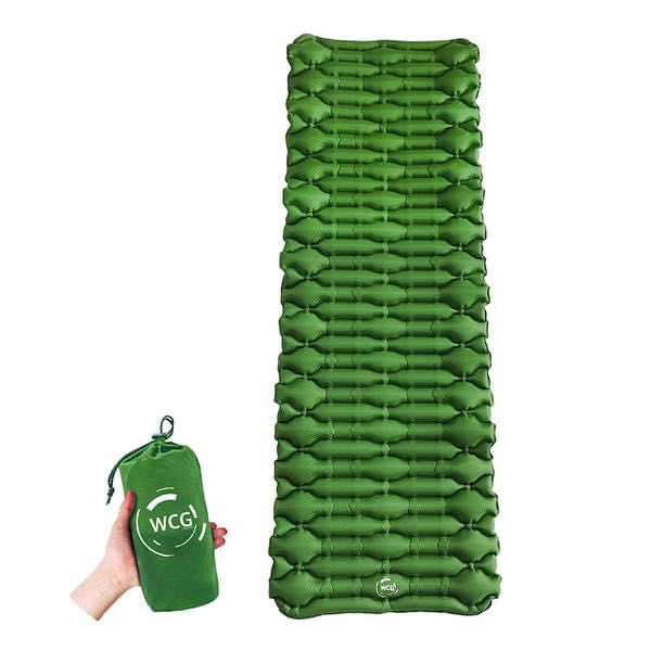 Великий надувний карімат похідний, туристичний для кемпінгу (зелений)