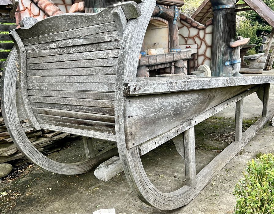 Декор для саду – дерев’яні санки (2 шт.)