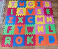 Mata piankowa duże puzzle literki edukacyjna 25szt