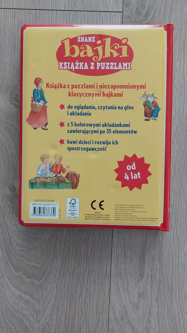 Książka dla dzieci z puzzlami