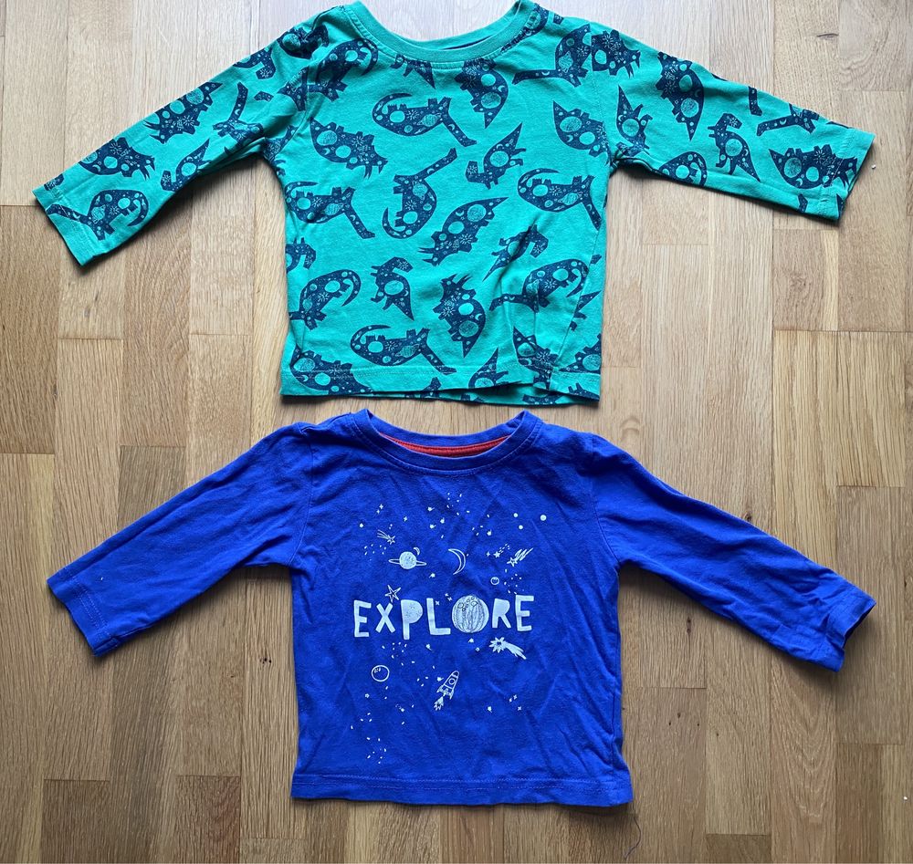 Zestaw 7 bluzek z długim rękawem roz. 80 Cool Club Primark Mini Rebel