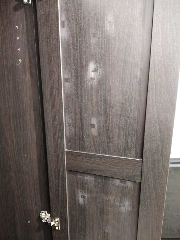 Szafa Rakkestad Ikea 3-drzwiowa czarna-brąz wenge