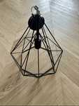 Lampa sufitowa loft ksztalt diamentu czarna  metal