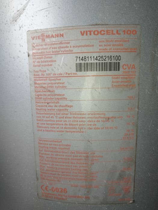 Viessmann Bojler Zbiornik 160l cwu