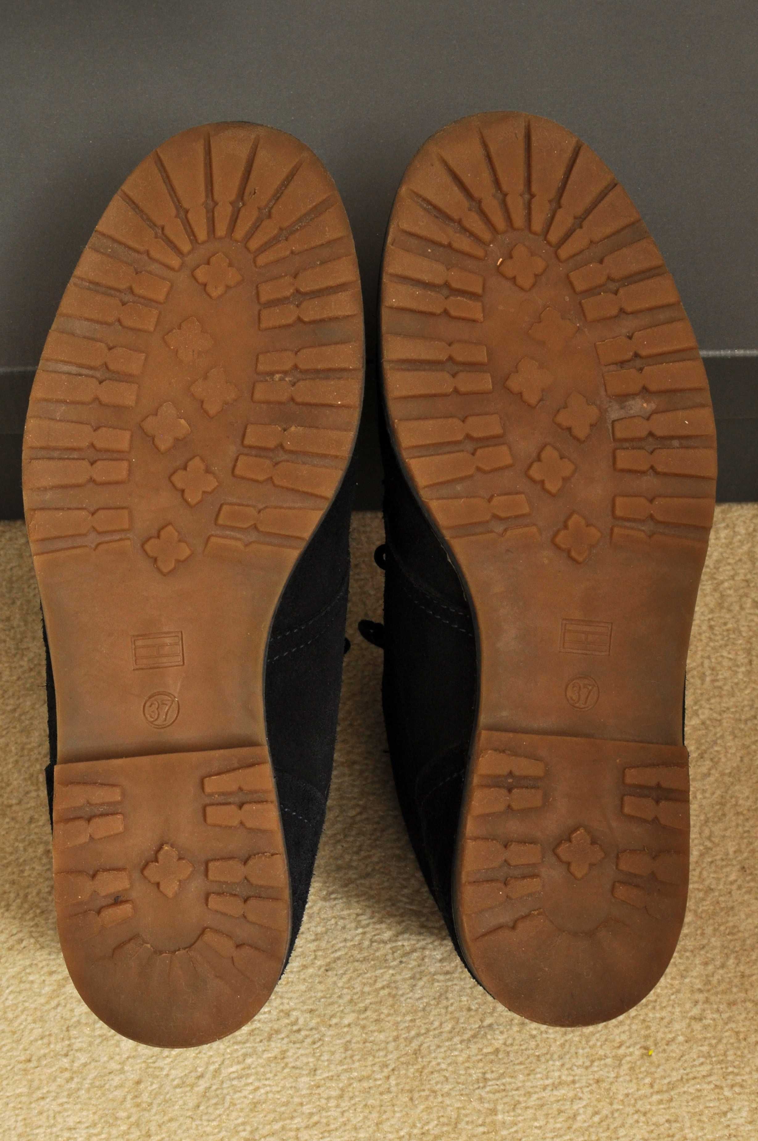 Черевики (Ботинки) демісезонні замшеві темно-сині Tommy Hilfiger 37 р