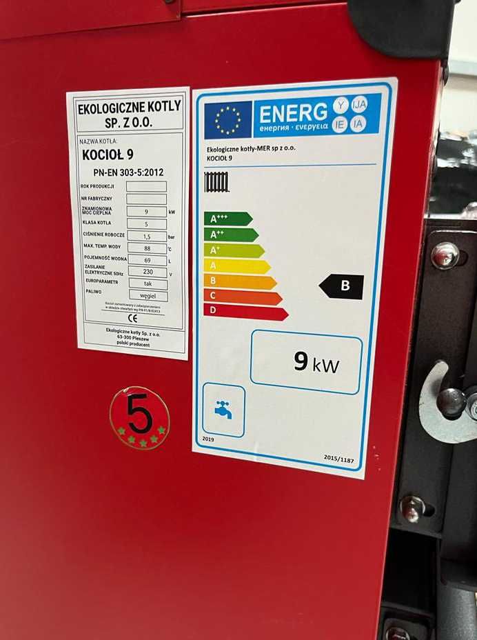 Kotły kocioł piece piec na DREWNO WĘGIEL z dmuchawą sterownikiem 9kW