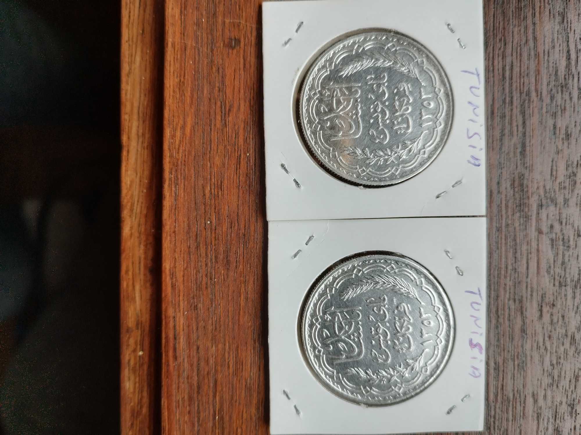 Moeda 20 francos Tunísia